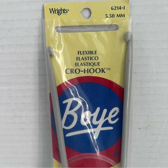 Wrights (#6214-I) Boye Cro-Hook Flexible Needle Size #5.5 mm Crochet Knitting - Picture 2 of 3